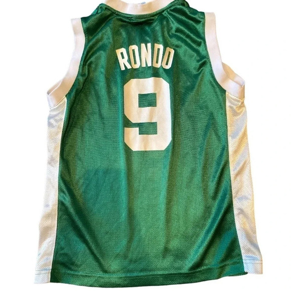 CELTICS RONDO NBA BOYS GIRL TANK BASKETBALL SHIRT TOP GREEN BOSTON SIZE L 12 14 - Picture 3 of 3